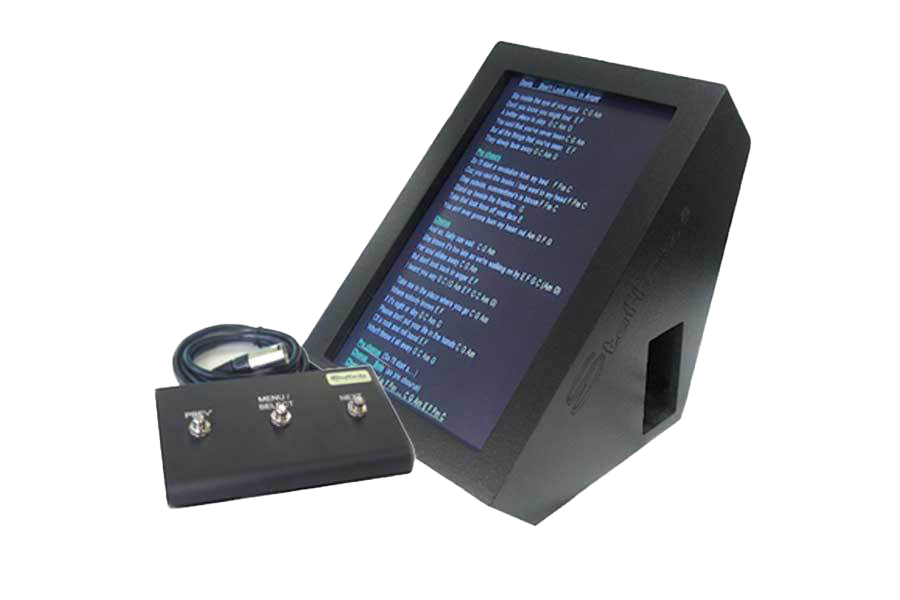 Stageprompter system with USB and lyrics monitor screen